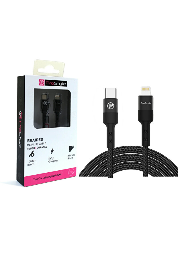 PSCB3 Type C to Lightning Cable 1.2M Black