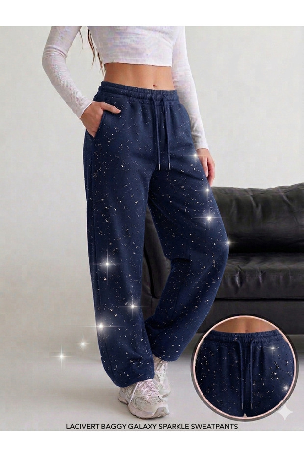 Glittery Loose Fit Sweatpants