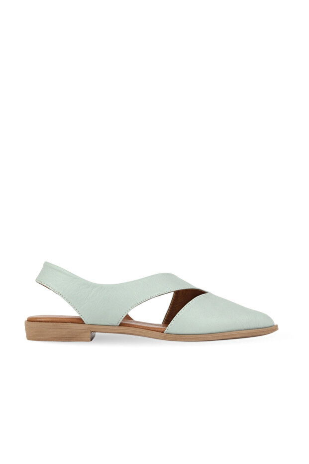 Turquoise Leather Women's Flat Sandals