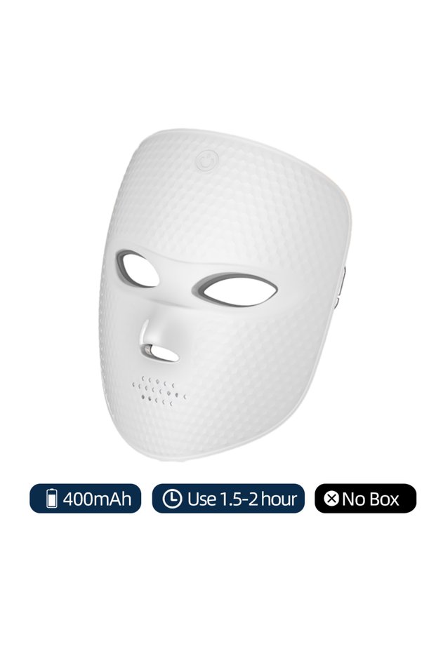 no box 7 Colors LED Facial Mask Light Therapy Red Light Facial Mask for Anti-Aging Rejuvenation Brig