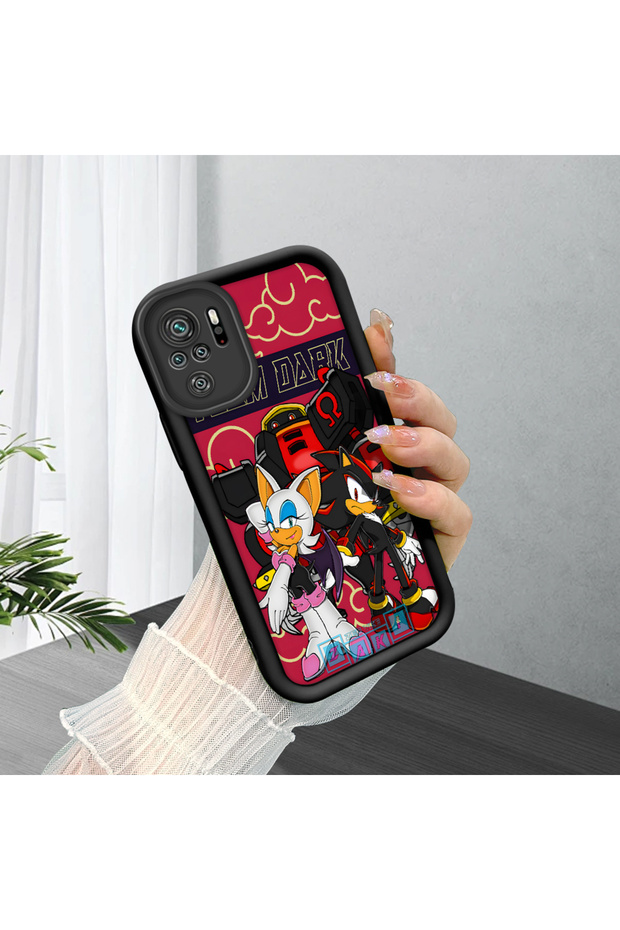Poco M5S Compatible Black Silicone Case Shockproof with Camera Protection