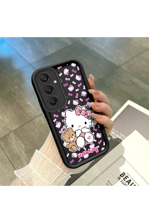 Samsung Galaxy A24 Compatible Black Silicone Case with Shockproof Camera Protection