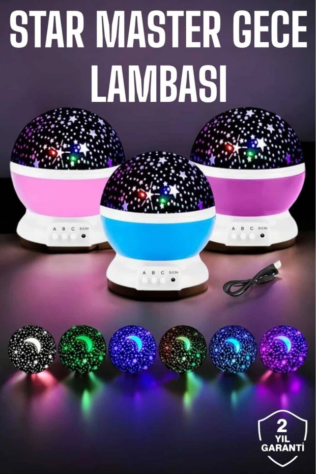 Blue and Purple Light Projection Lamp
