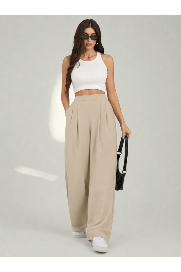Women's High Waist Wide Leg Palazzo Pants Comfortable Stylish Casual