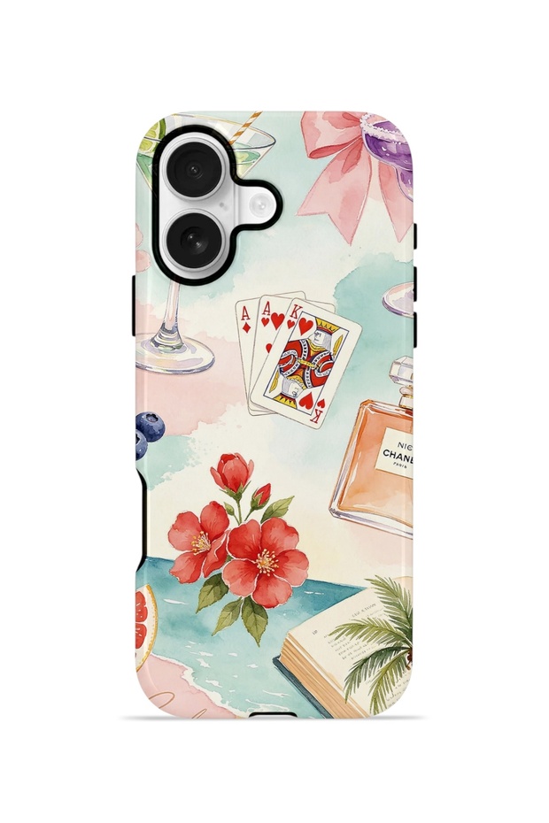 iPhone 16 Plus Vorian Double Layer Magsafe Case Mediterranean Holiday Collage
