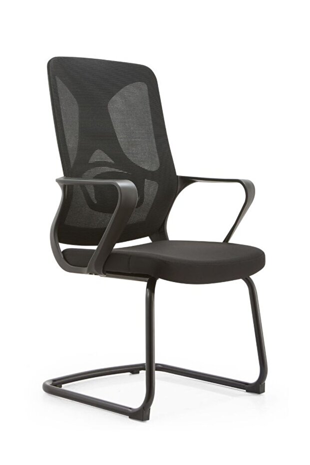 Ergonomic Office Chair with Adjustable Lumbar Support, Breathable Mesh Back, High-Density Sponge Seat, Nylon Fixed Armrests, Powder-Coated Steel Frame