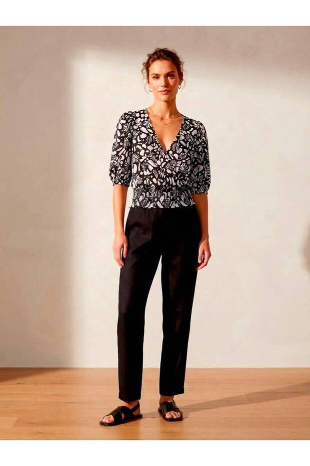Women's V-Neck Blouse 222