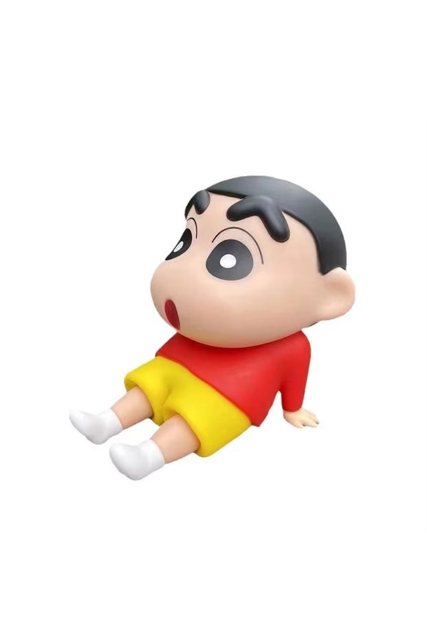 02 Anime Figure Crayon Shin-Chan Phone Holder Kawaii Desktop Ornaments Phone Support Mini GK Collect
