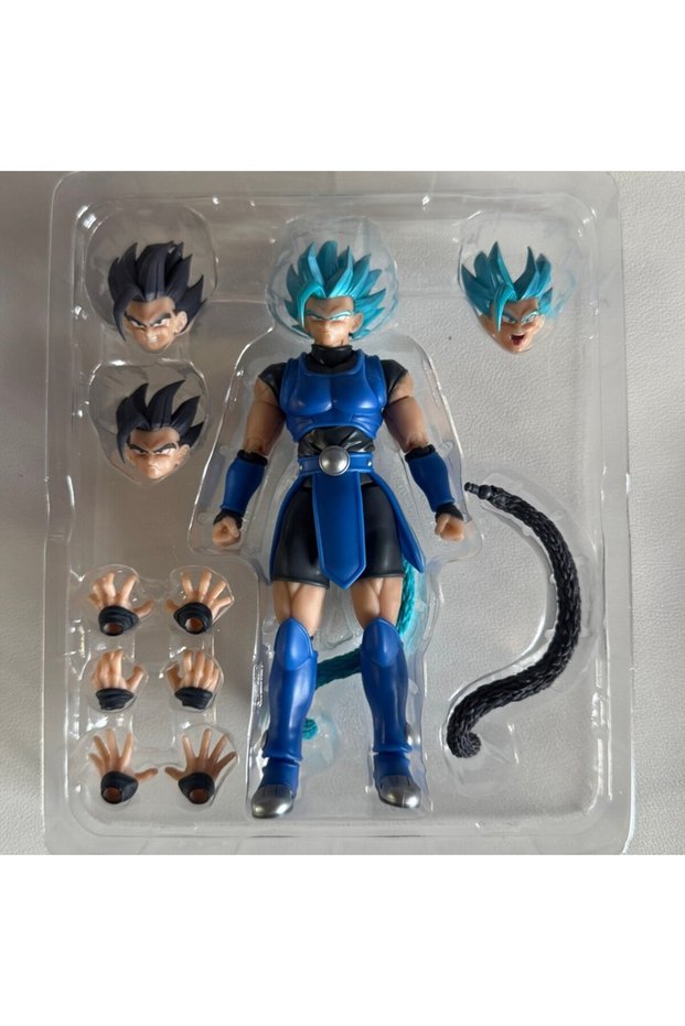 Bandai With BOX 16cm SHF Dragon Ball Legends Shallot Action Figure Super Saiyan Blue Shallot Articul
