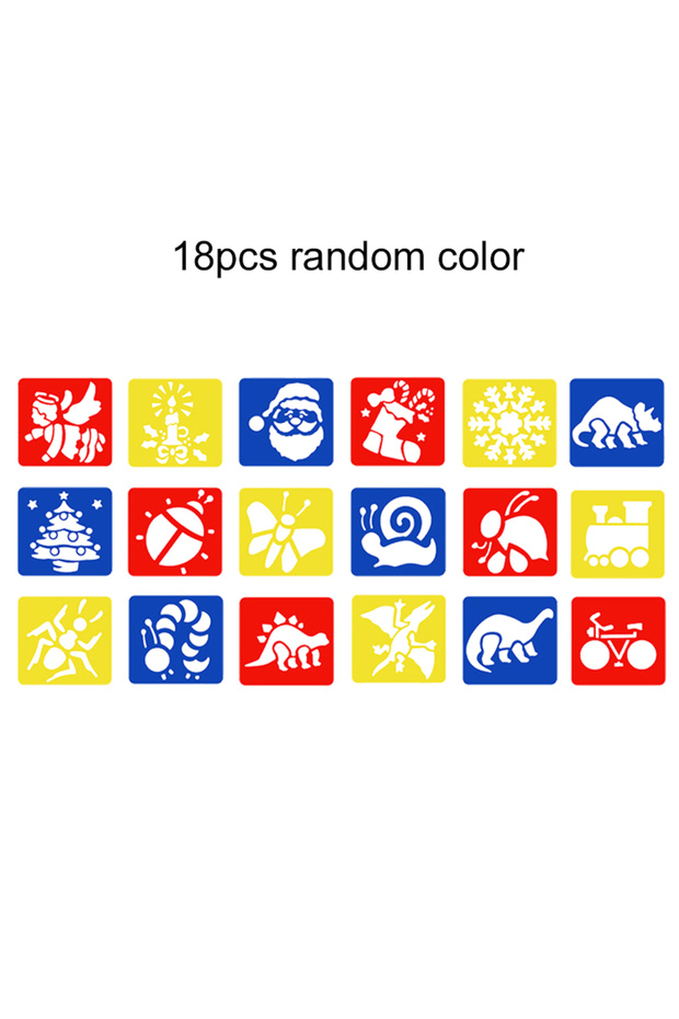 18PCS 6~24pcs Picture Drawing Template Plastic DIY Stencils Rulers Painting Tools Washable Reusable