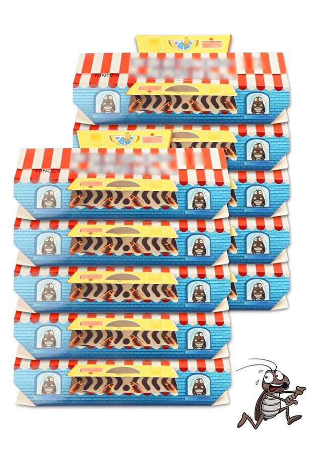 10-Piece Strong Adhesion Cockroach Trap Multicolour