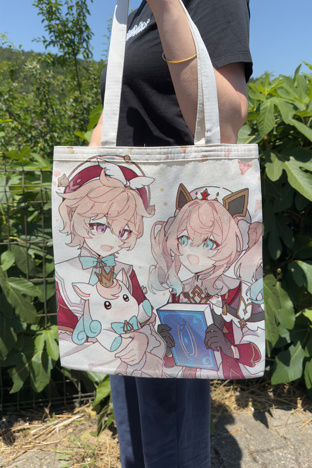 Dahlia Genshin Impact V1 Double-Sided Canvas Print Tote Bag Anime Bag