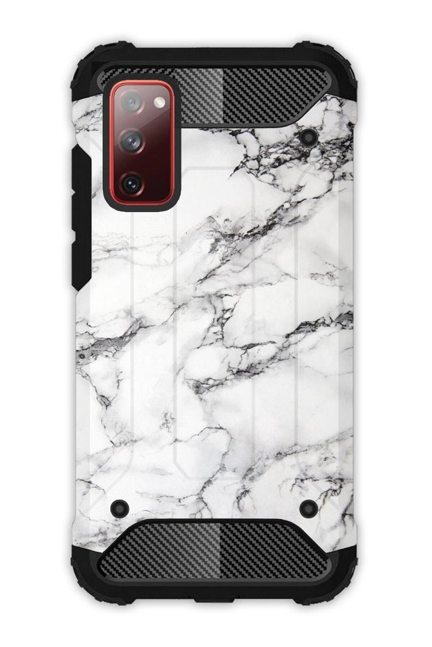 Galaxy S20 Fe Case Army Tank Full Protection Anti-Shock - Bathroom Marble