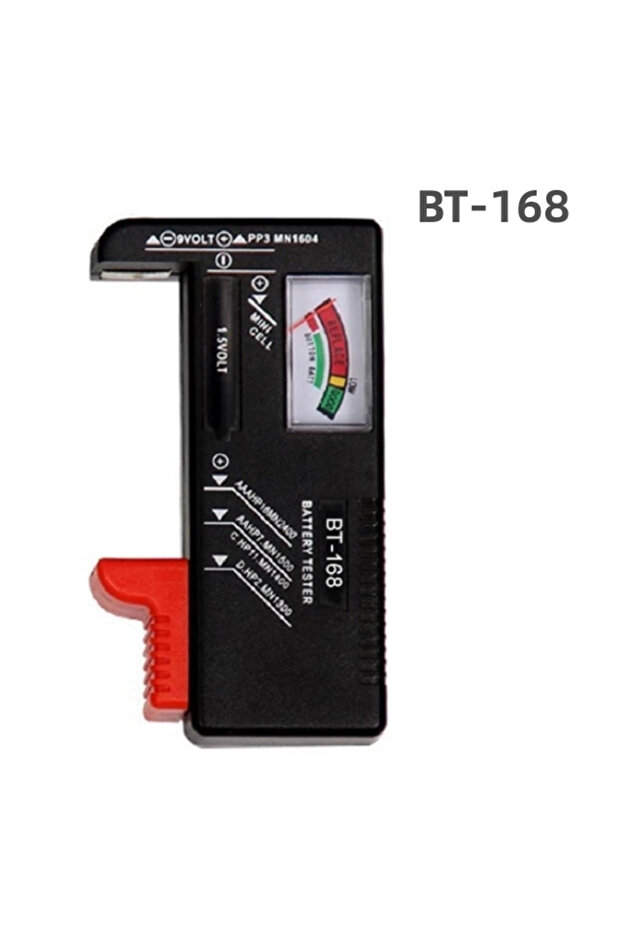 جهاز اختبار البطاريات الرقمي BT-168 مع شاشة LCD لفحص سعة بطاريات AA/AAA/9V/1.5V والبطاريات ذات الأزرار
