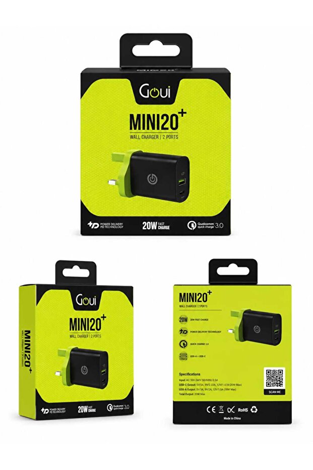 شاحن جداري قوي ميني 20+ (Goui Mini 20 Wall Charger)