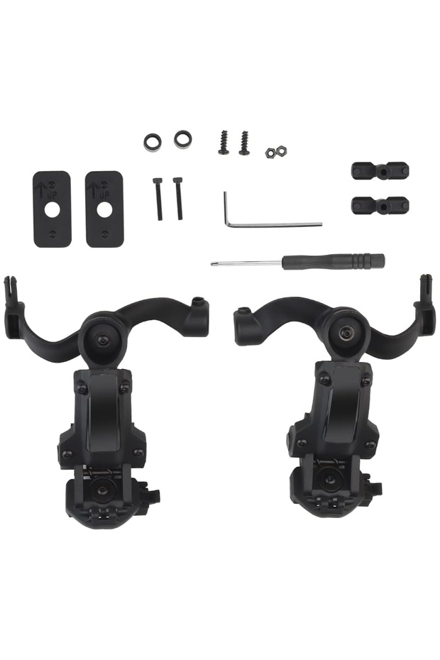 black Shooting Headset Bracket Rail Mount Kit ARC Helmet Rail Adapter for OPS Core ARC and Team Wend