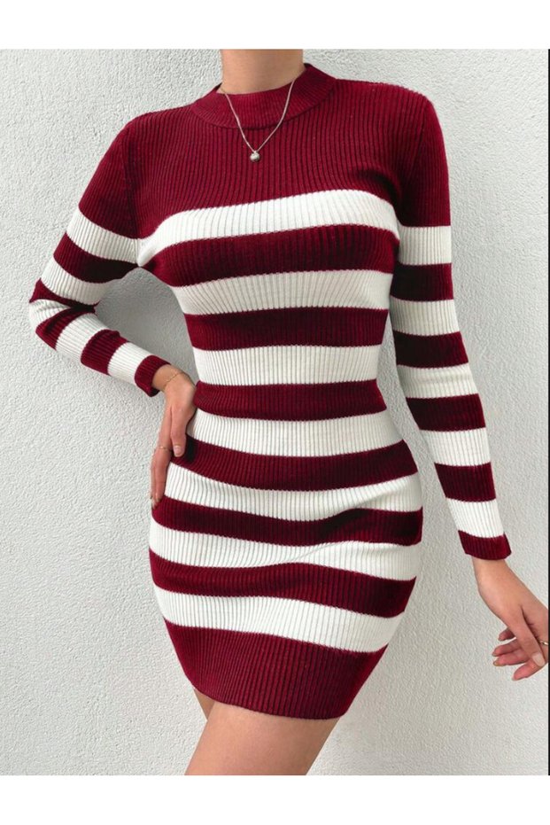 Women's Striped Soft Textured Badi Dress