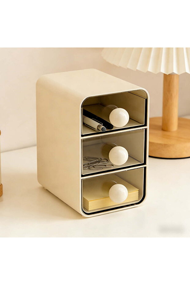 Transparent storage box with lid, desktop drawer-style organizer, storage solution for tea bags, coffee capsules, stationery, and diaries