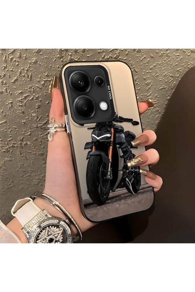 Redmi Note 14S Compatible Cool Sport Motorcycle Printed Matte Quality Soft Silicone Case