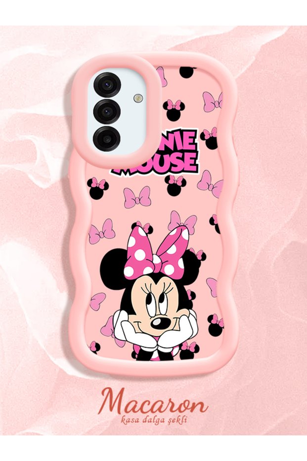 Samsung Galaxy A17 4G/5G Compatible Wavy Frame Mouse Cartoon Patterned Quality Silicone Case