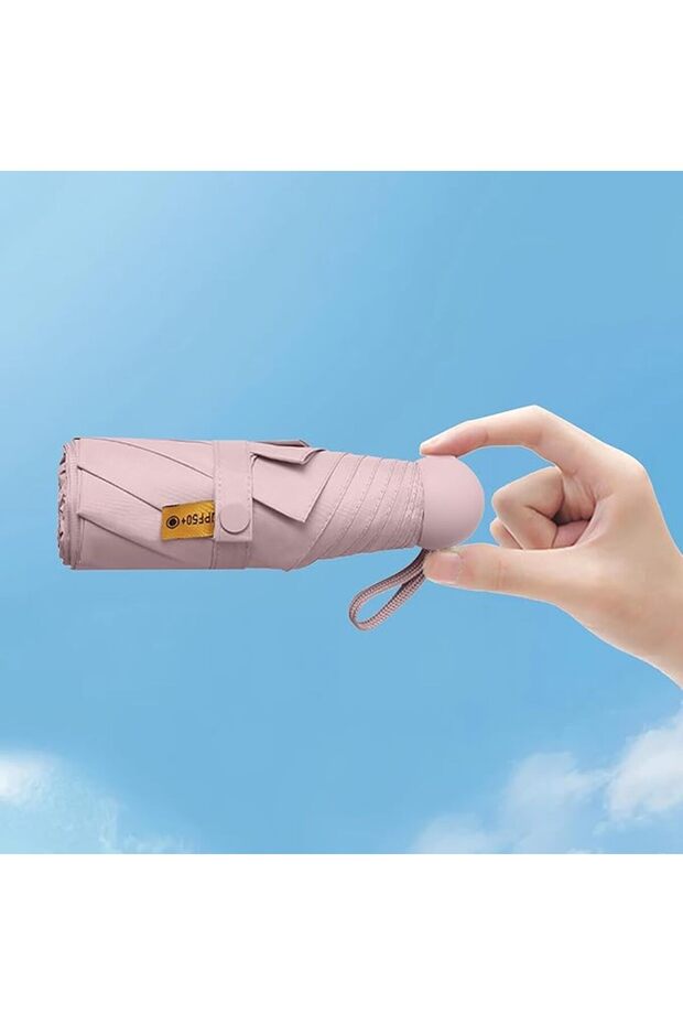 Lightweight travel umbrella with cover, suitable for both men and women, lightweight UV-protective pocket umbrella