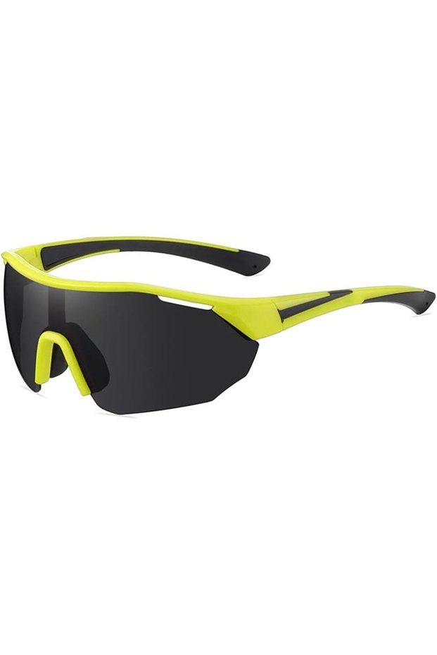 Polarized sports sunglasses, cycling glasses, UV400, mountain bike goggles, baseball running, fishing, golf outdoor (yellow)