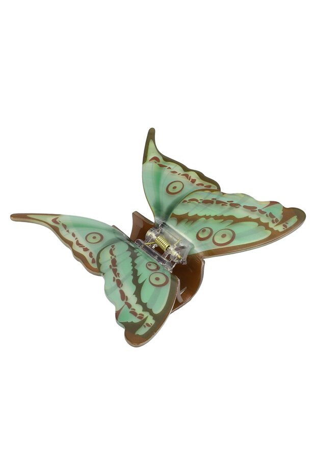 Butterfly hair clip, women's hair clip, green
