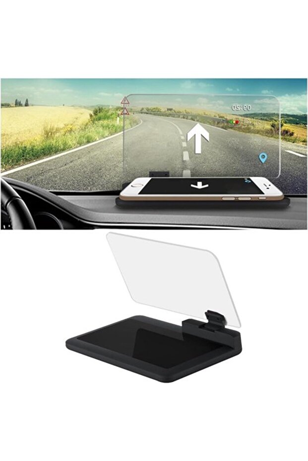 Smartphone Head-Up Display Holder - Vehicle Navigation Projector - GPS HD Image Reflector - Car Universal Phone Support - Safety .