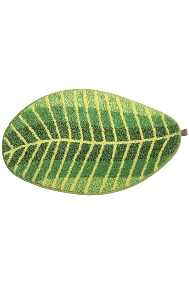 Non-slip bath mat, fluffy microfiber bathroom rug, water-absorbent, machine washable, leaf-shaped rug, kitchen rug, doormat, 40 x 60 cm