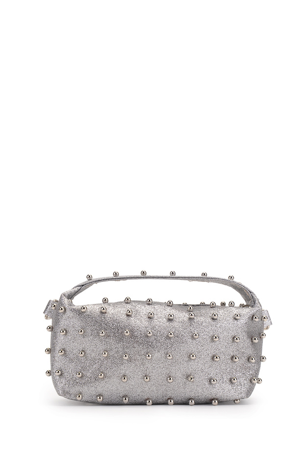 Trok Detailed Chain Strap Women's Crossbody Bag Romeo Silvery Silver