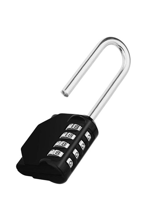 Long combination lock with four - digit combination lock, for outdoor use, ideal for gates, garden cabins, cabinets, sports facilities,...