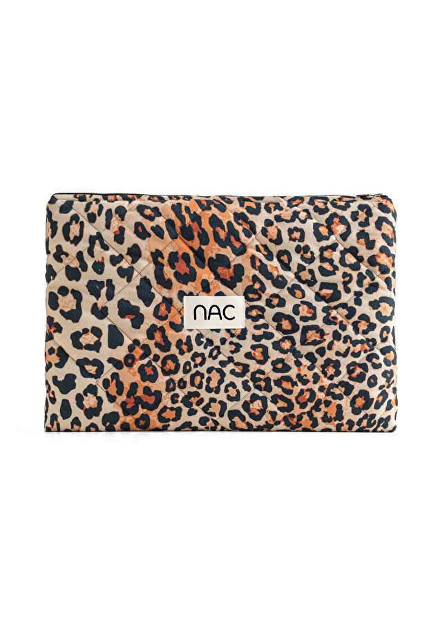 Suede Leopard 13 Inch Laptop and Tablet Case | Suede Organizer Bag