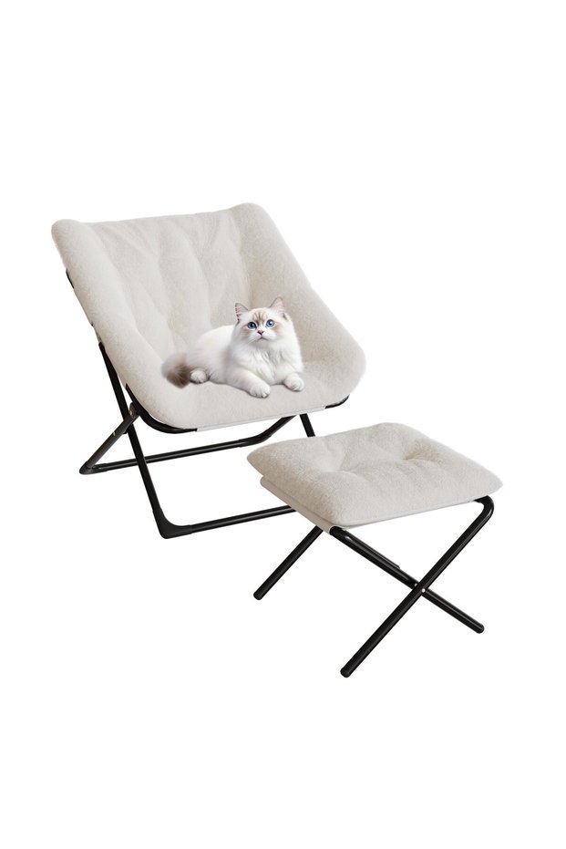 Square Moon Chair, Iron and Cotton Lazy Chair - Fashionable, Minimalist, Practical, Convenient, and Suitable for Family Life