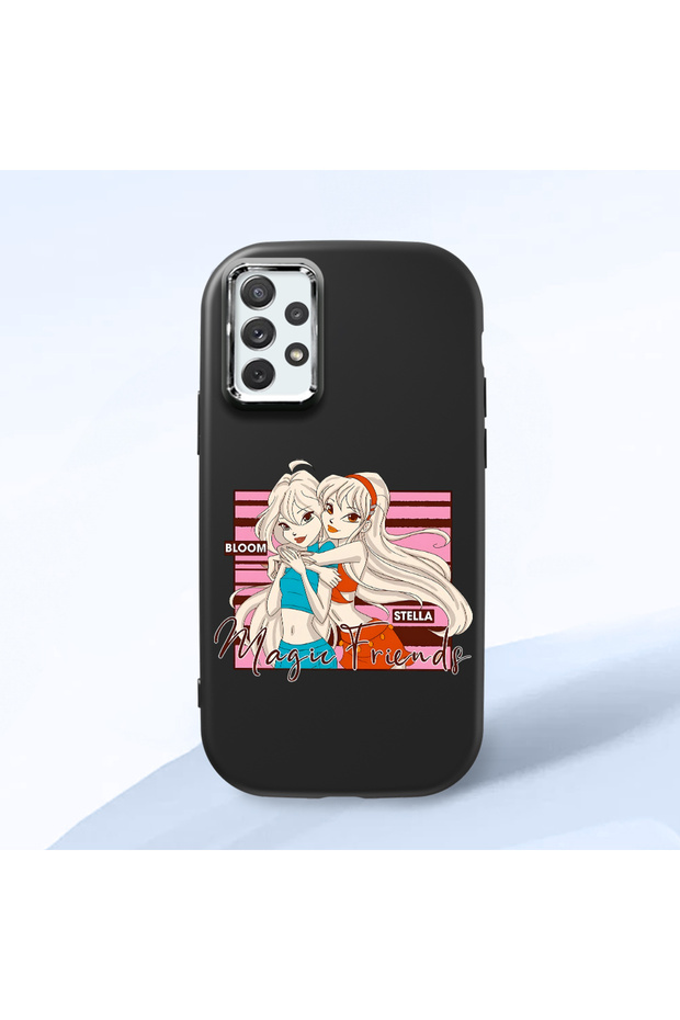 Samsung Galaxy A72 Compatible Black Silicone Case with Shock-Absorbing Camera Protections