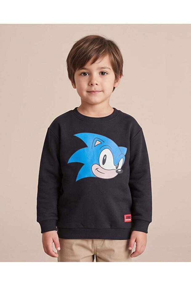 Boys Charcoal Sonic Graphic Sweatshirt