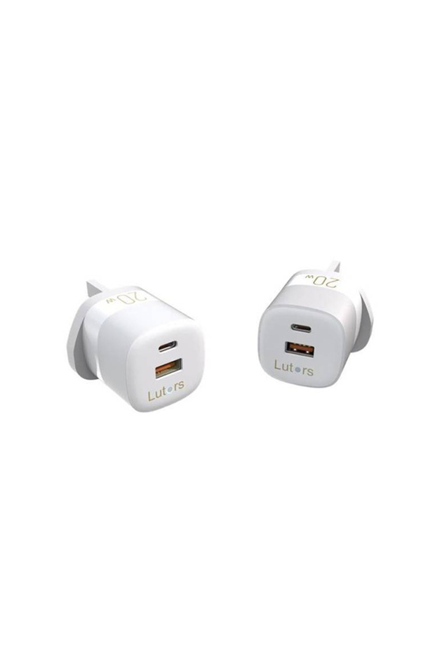 فيش جداري لوترز 20 واط منفذين PD-USB أبيض
