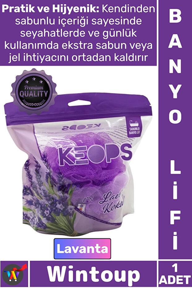 # Lif Comfortable Massage Effect Practical Foamy Soft Mesh Ergonomic Lavender Scented Soap Bath Loofah