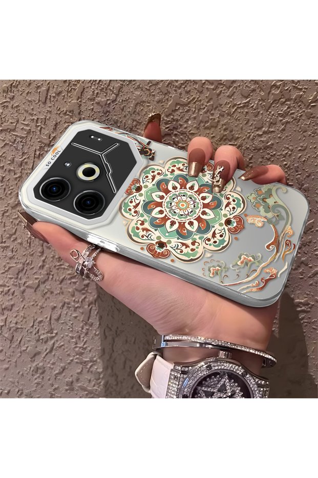 Tecno Pova 6/Pova 6 Pro 5g Compatible Traditional Dunhuang Motif Silicone Phone Case