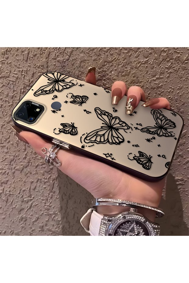 Realme C15/C25/C25S Compatible Elegant Night Style Butterfly Case, Durable Protective Case for Daily Use