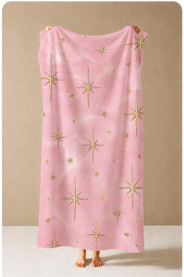 Vintage Tarot Sun-Faced Sky Pattern 70X150 Beach Towel - Digital Printed Bath Towel