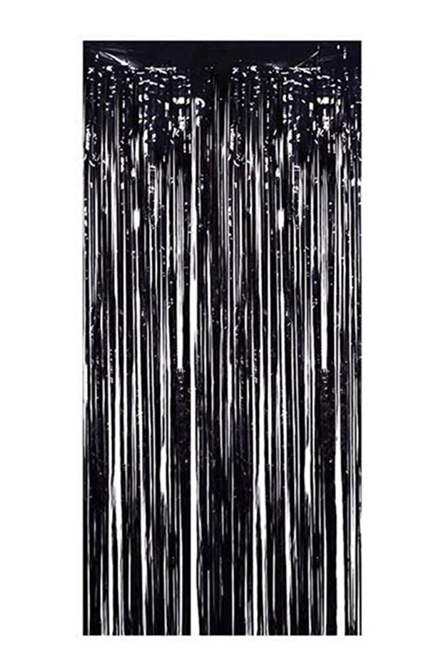 Tasseled Black Birthday Backdrop Door Decoration Wall Decoration Banner Width: 1 Meter Length: 2 Meters