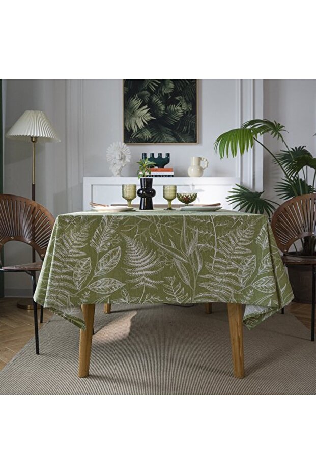 Printed tablecloth, 100 x 140 cm, square dining tables, machine washable, durable rectangular tablecloth, home, restaurant, and b...