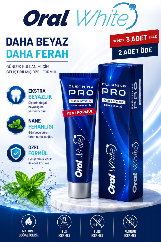 Cleaning Pro Extra Whiteness Toothpaste 75 ml - New Formula