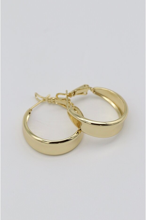 Vip Gold Thick Formed Basic Non-Tarnish Steel Stylish Hoop Earrings 25mm