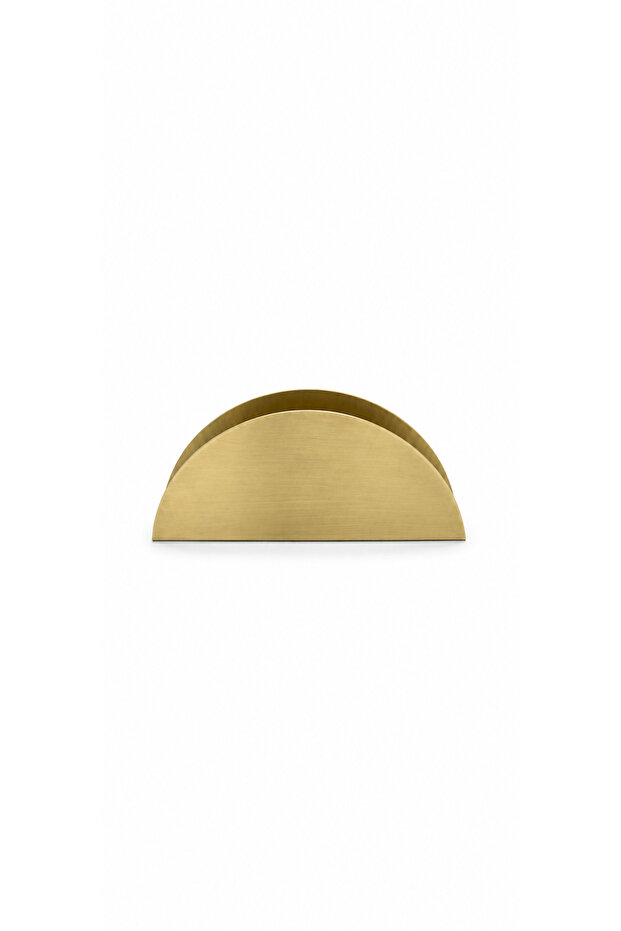 Gold Steel Moon Napkin Holder