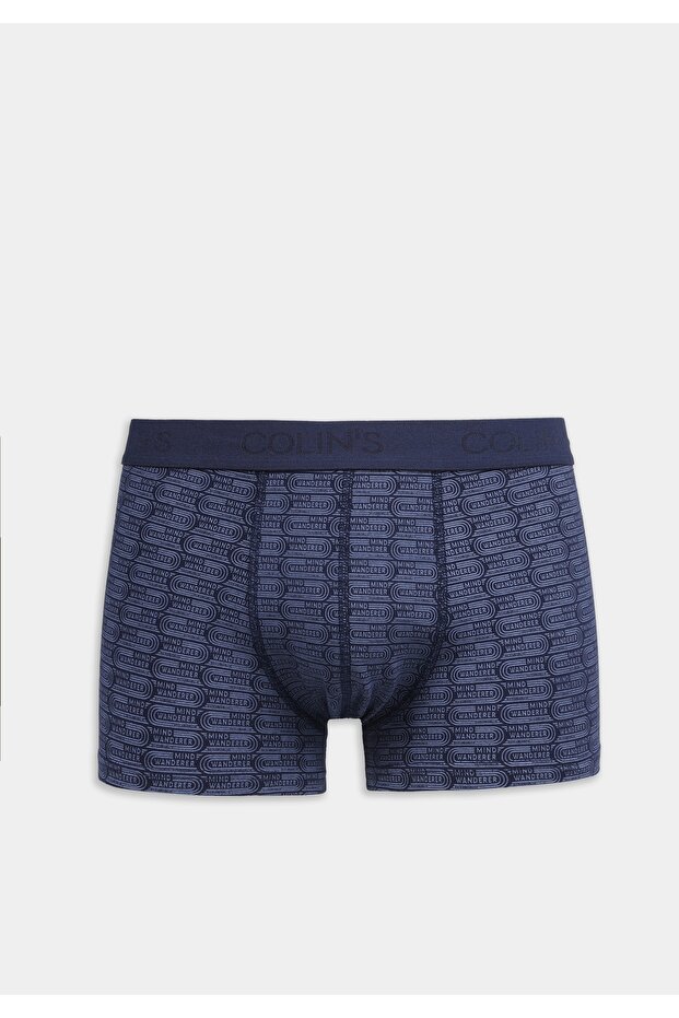 Trunk Fit Printed Men's Navy Blue Boxer