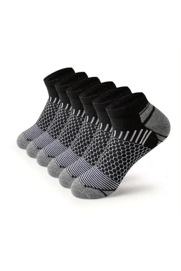 Men's Socks - Pack of 6 Sizes 39-44 Summer Short Thin Sports and Casual Moisture-wicking Odor-resistant Breathable Low-cut