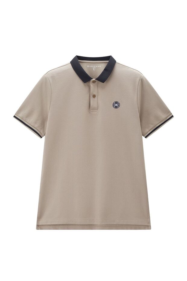 Men's Cotton Blend Pique Embroidered Polo