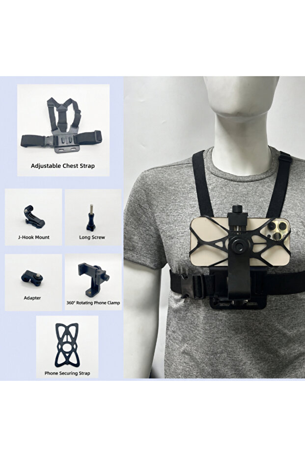 a set Adjustable Headband And Chest Band Shooting Stand for Mobile Phones And Action Cameras Compati