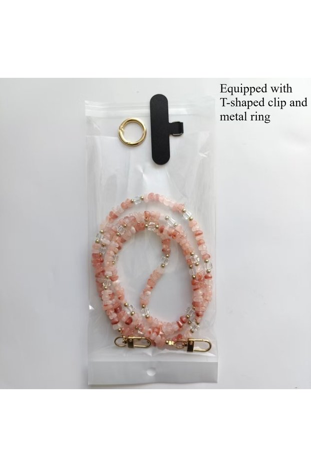 1 set A Fashionable Colorful Beaded Phone Charm, Sweet and Stylish Women's Accessory, Crossbody Stra